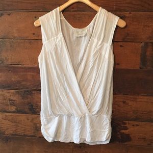 White loose fit tank top